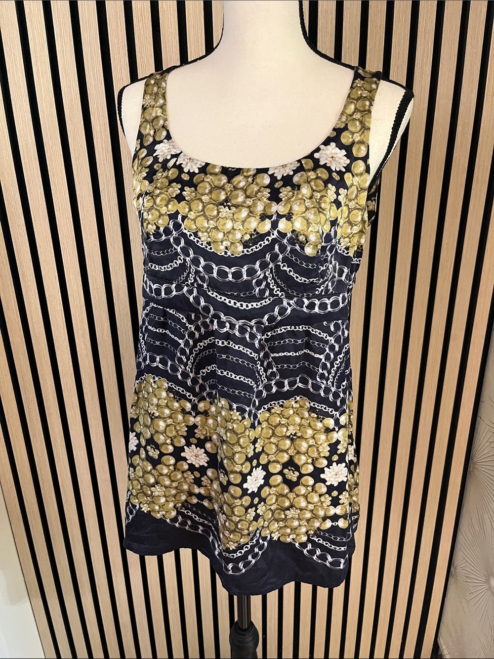Silk Tunic Top with Empire Waist- Size Small